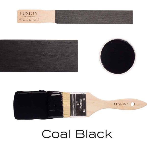 fusion paint meubelverf kwast en kleur coal black zwart