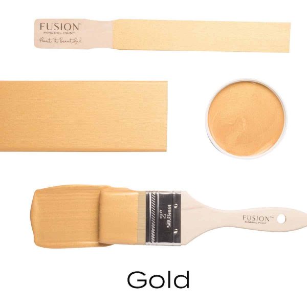 fusion paint meubelverf kwast en kleur gold metallic