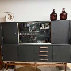highboard gerestyled gepimpt antraciet voorzijde