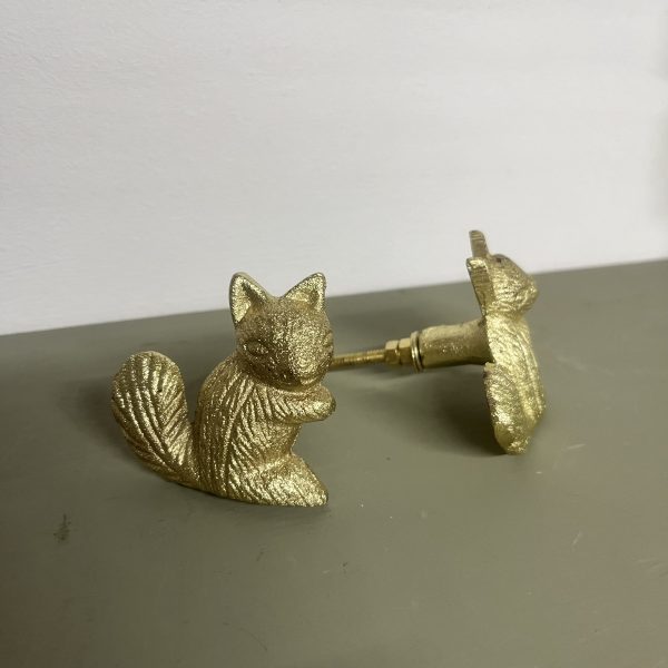 Meubelknop eekhoorn goud