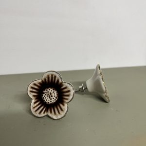 meubelknop keramiek bloem