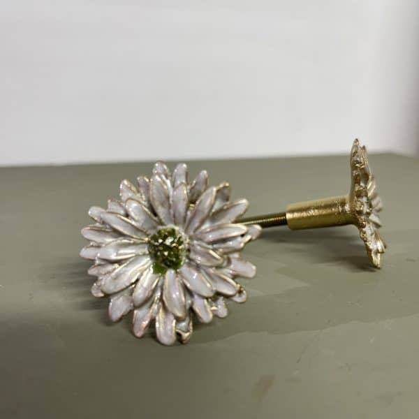 meubelknop chrysant wit